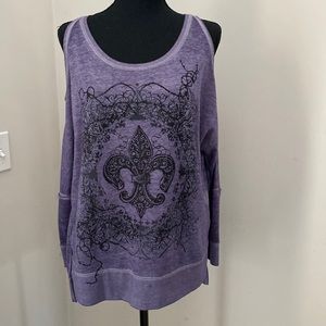 Rock & Republic Sweatshirt/Top. Cold Shoulder. Size XS